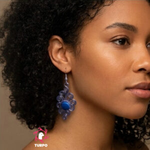 ARETES DE METAL Y PIEDRA
